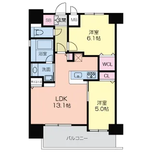 グラマシー京橋【1415号室】の間取り