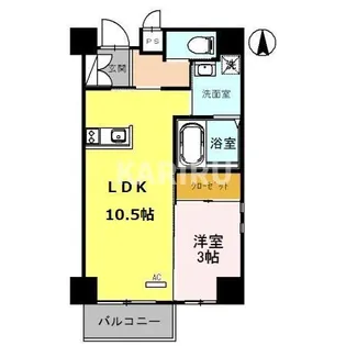 メゾンキコー今里【601号室】の間取り