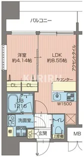 プレジオ城北【406号室】の間取り