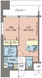 プレジオ城北【1001号室】の間取り