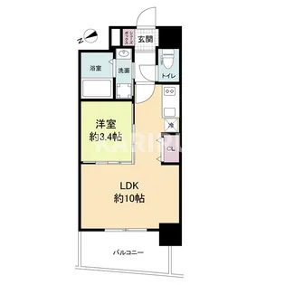 セレニテ京橋クレア【613号室】の間取り