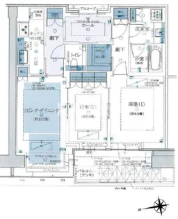 グラングリーン大阪THENORTHRESIDENCE【3203号室】の間取り