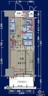 プレサンス大阪城公園パークプレイス【615号室】の間取り