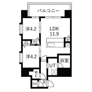 スプランディッド玉造【203号室】の間取り