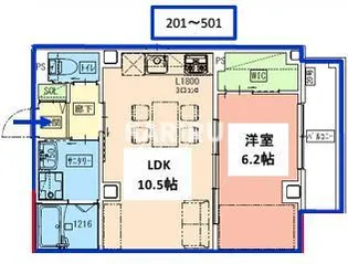 紀州PLACETAMATSUKURI【201号室】の間取り