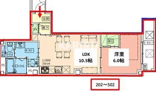 紀州PLACETAMATSUKURI【202号室】の間取り