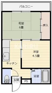 フロンティア放出【405号室】の間取り