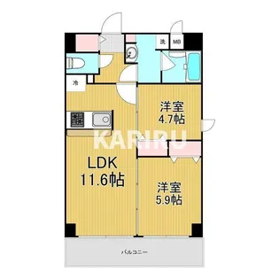 レジデンシア都島アイラ【202号室】の間取り