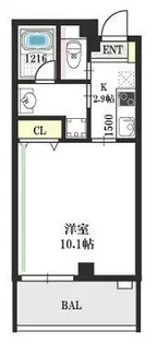 レクラン放出東【901号室】の間取り