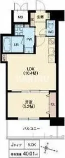 スプランディッド京橋EAST【902号室】の間取り
