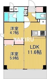 レジデンシア都島アイラ【501号室】の間取り