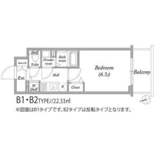 アドバンス大阪バレンシア【202号室】の間取り