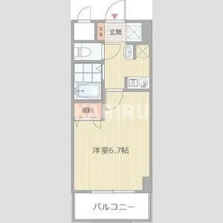 エイチツーオー今福【207号室】の間取り