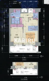プレサンス大阪城公園パークプレイス【908号室】の間取り