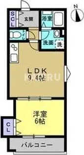 NAGAMORI新深江【201号室】の間取り