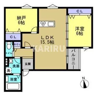 NAGAMORI新深江【203号室】の間取り