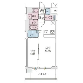 スプランディッド天王寺SOUTH【203号室】の間取り