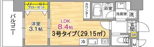 グローハイツ千林【403号室】の間取り