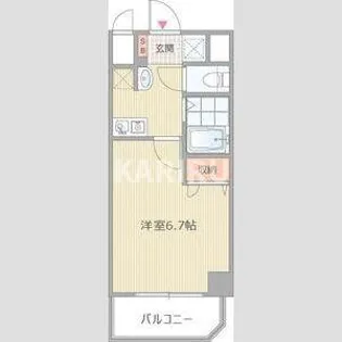エイチツーオー今福【307号室】の間取り