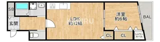 エイトフォレスト森ノ宮【501号室】の間取り