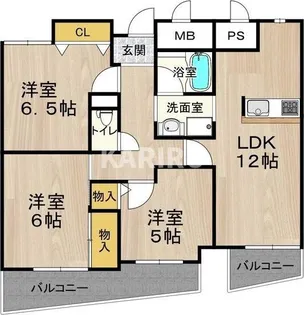 フレアコート京橋【703号室】の間取り