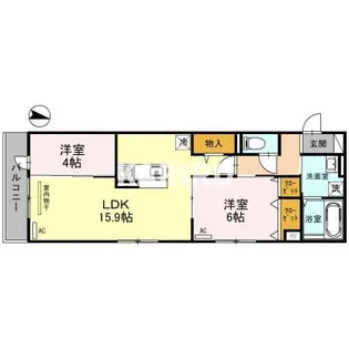 CLASHIST中宮SOUTH【302号室】の間取り