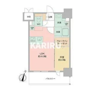 LOUISRESIDENCE弁天町【803号室】の間取り