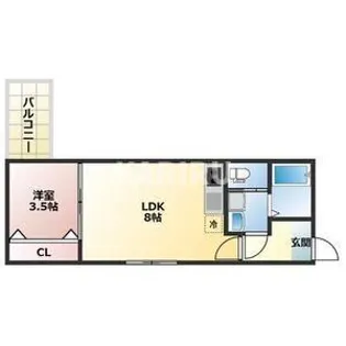 アプローズ新深江【204号室】の間取り