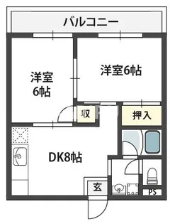 ハイツプライム【402号室】の間取り