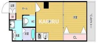 フェブライオ都島本通【603号室】の間取り