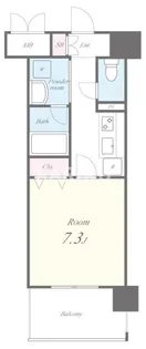 ボーベル玉造【603号室】の間取り