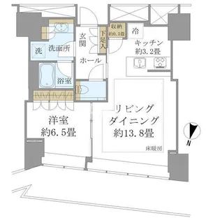 BRILLIATOWER堂島【1513号室】の間取り