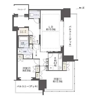 グラングリーン大阪THENORTHRESIDENCE【2812号室】の間取り