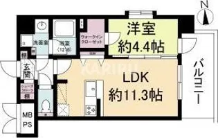 TOPCOURT都島【801号室】の間取り