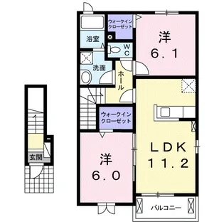 エスペランサ【205号室】の間取り