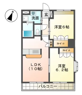 エスポアールさくら【201号室】の間取り