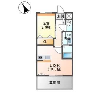 レオーネファースト【00102号室】の間取り