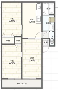 ハイム古賀1【103号室】の間取り