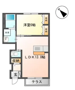 アイリスコート武雄1【102号室】の間取り