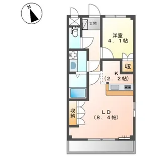 プランドールRIO【101号室】の間取り