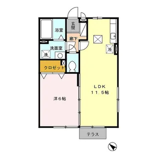 フレスコートT【101号室】の間取り