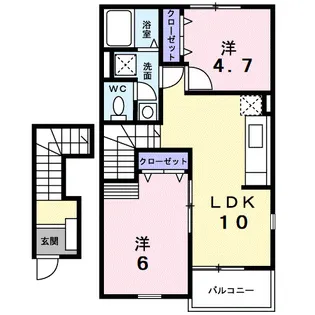 セントポーンズC【203号室】の間取り