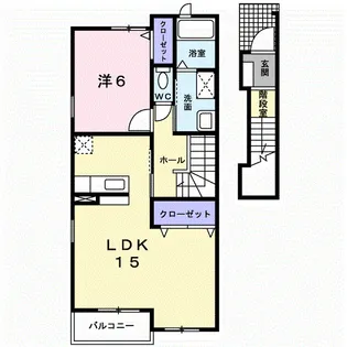 ハウスフィデール【202号室】の間取り