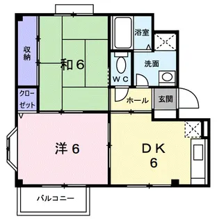 ラフィーネ立花B【202号室】の間取り