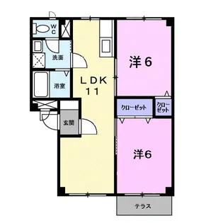 パロス壱番館【102号室】の間取り