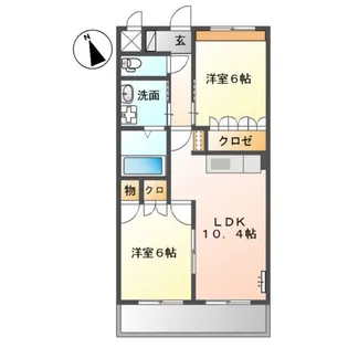 グランディール天神【202号室】の間取り