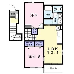 フィオーレA【201号室】の間取り