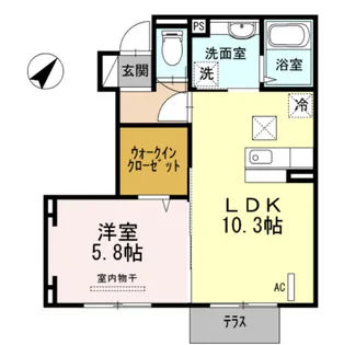 パシフィーク武雄A棟【101号室】の間取り