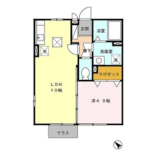 フレスコートT【103号室】の間取り