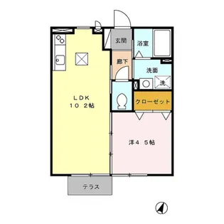 シャトーカームA棟【202号室】の間取り